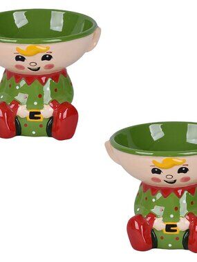 Temp-tations Seasonal Set of (2) Character Bowls - Elf